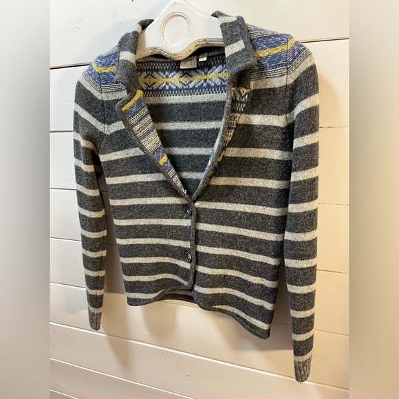ESPRIT – Wool Blend Striped Cardigan (XS) - Picture 4 of 10